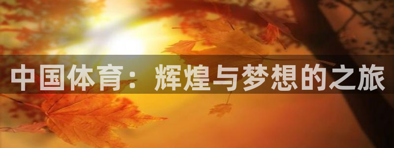 678体育官网下载：中国体育：辉煌与梦想的之旅